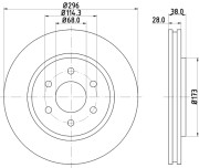 8DD 355 119-171 Brzdový kotouč PRO HELLA