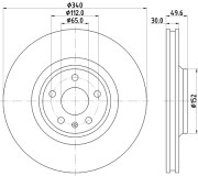 8DD 355 119-681 Brzdový kotouč PRO HELLA