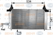 8FC 351 301-211 HELLA kondenzátor klimatizácie 8FC 351 301-211 HELLA