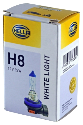 8GH 223 498-141 Zárovka WHITE LIGHT UP TO 300h, UP TO 4200 KELVIN HELLA
