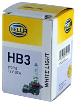 8GH 223 498-161 HELLA žárovka HB3 (9005) (řada White light) | 12V 60W | 8GH 223 498-161 HELLA