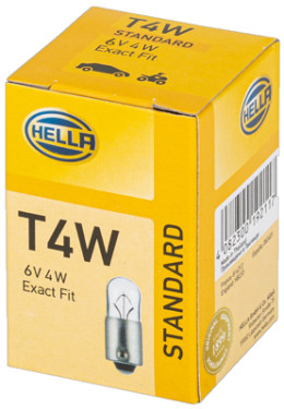 8GP 002 067-061 HELLA žárovka T4W (řada Standard) | 12V 4W | 8GP 002 067-061 HELLA