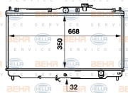 8MK 376 707-351 HELLA chladič motora 8MK 376 707-351 HELLA