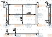 8MK 376 708-241 HELLA chladič motora 8MK 376 708-241 HELLA