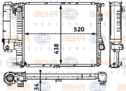 8MK 376 711-241 HELLA chladič motora 8MK 376 711-241 HELLA