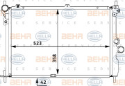 8MK 376 711-751 HELLA chladič motora 8MK 376 711-751 HELLA