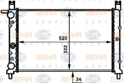 8MK 376 713-531 HELLA chladič motora 8MK 376 713-531 HELLA