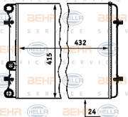 8MK 376 713-771 HELLA chladič motora 8MK 376 713-771 HELLA