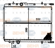 8MK 376 718-141 HELLA chladič motora 8MK 376 718-141 HELLA