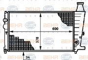 8MK 376 719-381 HELLA chladič motora 8MK 376 719-381 HELLA