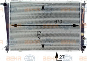 8MK 376 763-121 HELLA chladič motora 8MK 376 763-121 HELLA