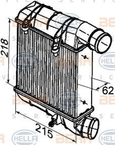 8ML 376 746-641 HELLA chladič plniaceho vzduchu 8ML 376 746-641 HELLA