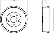 8DT 355 300-331 Brzdový buben HELLA