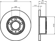 8DD 355 100-451 HELLA brzdový kotúč 8DD 355 100-451 HELLA