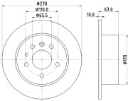 8DD 355 101-431 HELLA brzdový kotúč 8DD 355 101-431 HELLA