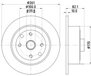 8DD 355 101-671 Brzdový kotouč HELLA