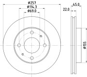 8DD 355 103-291 Brzdový kotouč HELLA