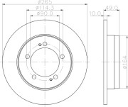 8DD 355 103-321 HELLA brzdový kotúč 8DD 355 103-321 HELLA