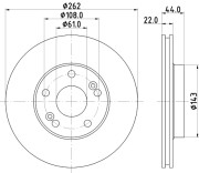 8DD 355 103-521 Brzdový kotouč HELLA