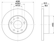 8DD 355 104-391 HELLA brzdový kotúč 8DD 355 104-391 HELLA