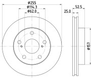 8DD 355 105-241 HELLA brzdový kotúč 8DD 355 105-241 HELLA