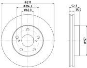 8DD 355 105-261 Brzdový kotouč HELLA