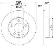 8DD 355 105-701 Brzdový kotouč HELLA