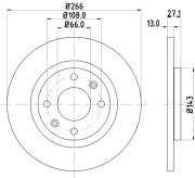 8DD 355 105-751 HELLA brzdový kotúč 8DD 355 105-751 HELLA