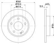 8DD 355 105-971 HELLA brzdový kotúč 8DD 355 105-971 HELLA