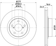 8DD 355 129-421 HELLA brzdový kotúč 8DD 355 129-421 HELLA