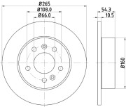 8DD 355 106-441 HELLA brzdový kotúč 8DD 355 106-441 HELLA