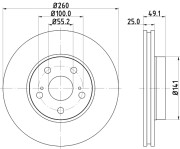 8DD 355 106-511 HELLA brzdový kotúč 8DD 355 106-511 HELLA