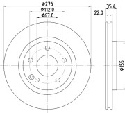 8DD 355 106-931 HELLA brzdový kotúč 8DD 355 106-931 HELLA