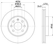 8DD 355 107-151 HELLA brzdový kotúč 8DD 355 107-151 HELLA