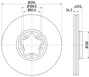 8DD 355 107-311 HELLA brzdový kotúč 8DD 355 107-311 HELLA