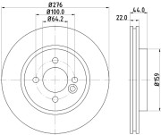 8DD 355 107-791 HELLA brzdový kotúč 8DD 355 107-791 HELLA