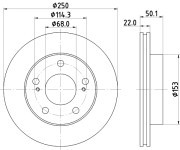 8DD 355 110-821 Brzdový kotouč HELLA