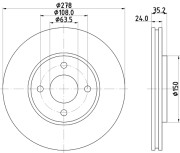 8DD 355 110-981 Brzdový kotouč HELLA