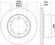 8DD 355 118-061 Brzdový kotouč HELLA