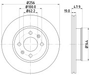 8DD 355 112-471 Brzdový kotouč HELLA