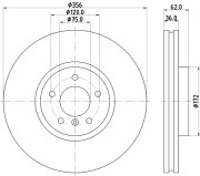 8DD 355 112-681 HELLA brzdový kotúč 8DD 355 112-681 HELLA