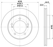 8DD 355 112-991 Brzdový kotouč HELLA