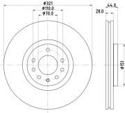 8DD 355 113-101 HELLA brzdový kotúč 8DD 355 113-101 HELLA