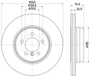 8DD 355 122-251 HELLA brzdový kotúč 8DD 355 122-251 HELLA