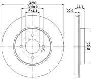 8DD 355 113-751 Brzdový kotouč PRO HELLA