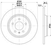 8DD 355 113-931 Brzdový kotouč PRO HELLA