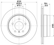 8DD 355 128-761 Brzdový kotouč PRO High Carbon HELLA