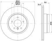 8DD 355 121-781 HELLA brzdový kotúč 8DD 355 121-781 HELLA