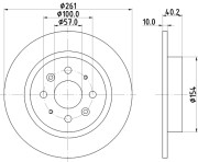 8DD 355 114-081 HELLA brzdový kotúč 8DD 355 114-081 HELLA