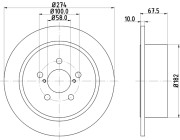 8DD 355 114-641 HELLA brzdový kotúč 8DD 355 114-641 HELLA